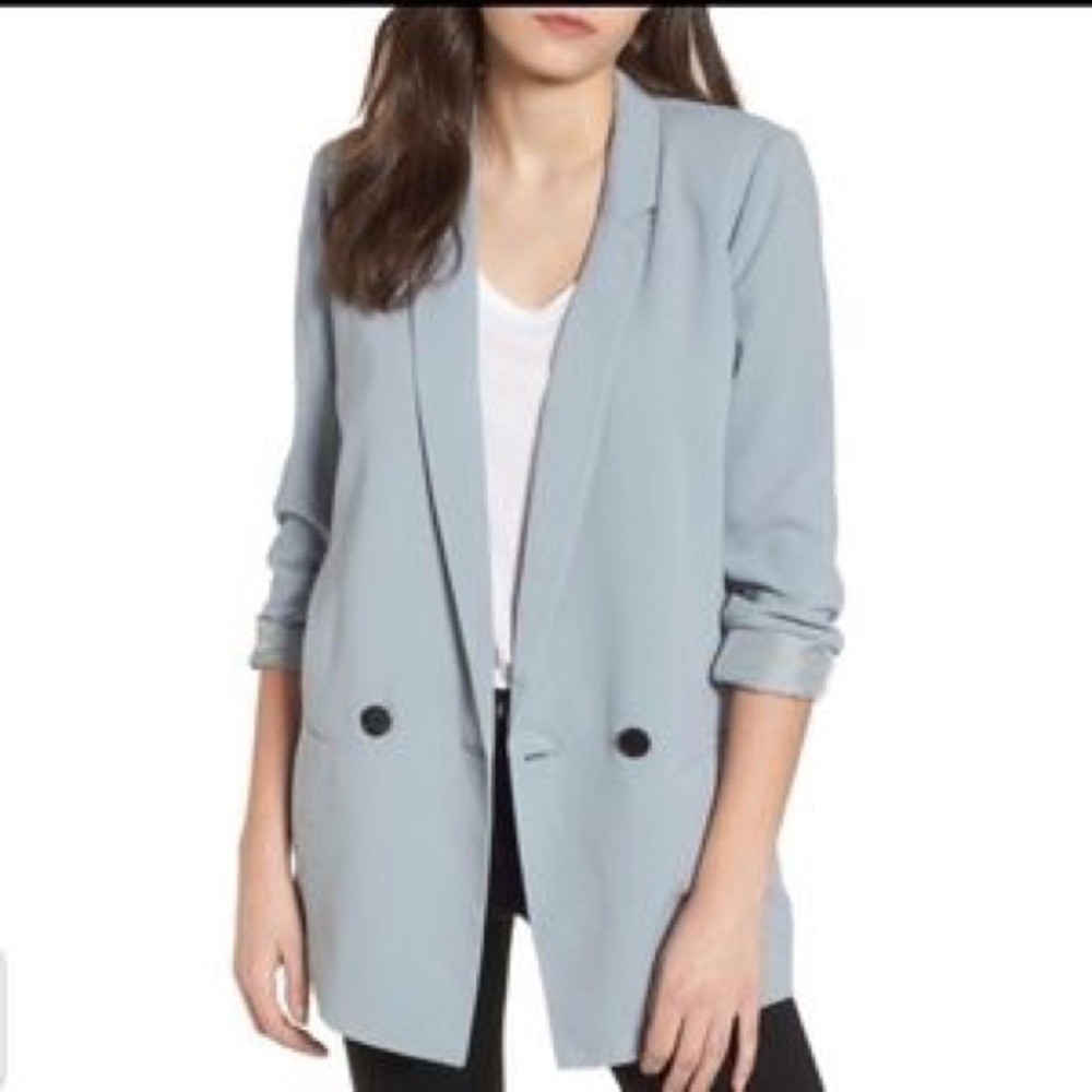 Mural Oversize Blazer (Blue Pearl - Size Small)